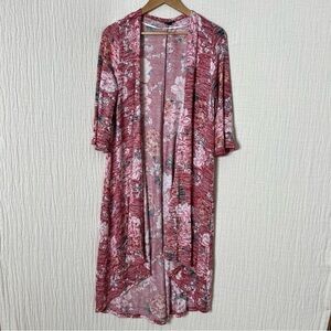 Torrid redo floral long open cardigan size 00 women M/L